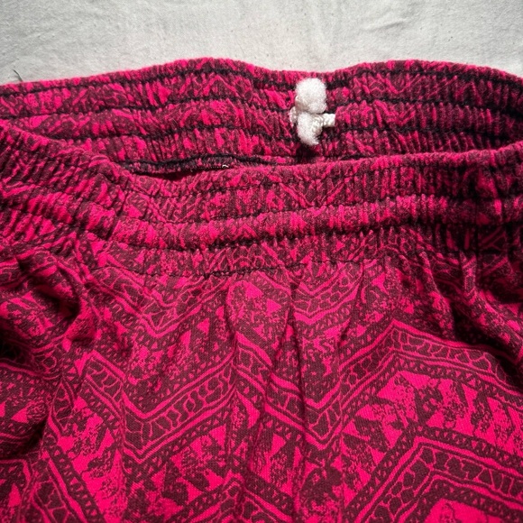 Vintage 80s Bright Pink Joggers Attack Reaction Wear L Black Zigzag Pattern Rare - Picture 6 of 7